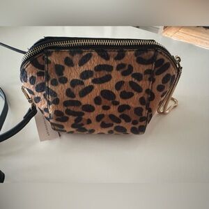NWT Anthropologie Leopard Print Crossbody Bag